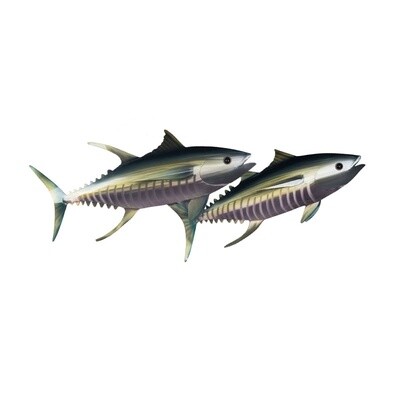 TUNA PAIR METAL WALL SCULPTURE
