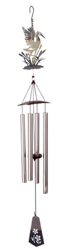 ETCHED HERON - ANNODIZED SILHOUETTE WIND CHIME