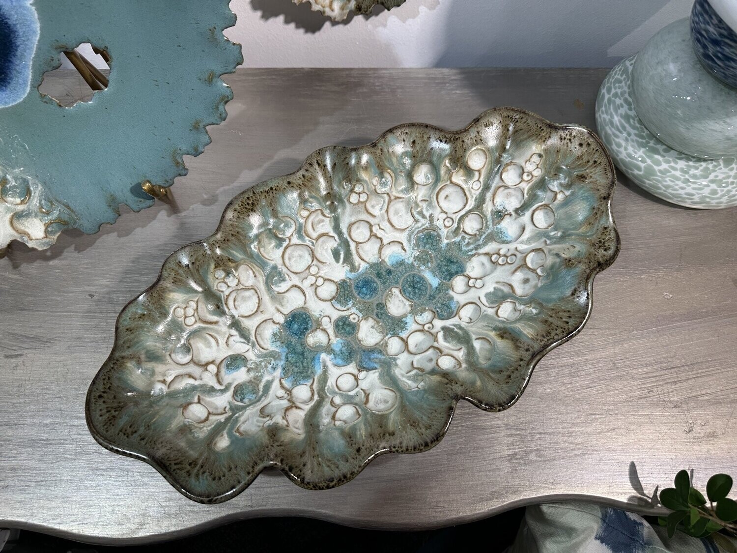 MARTIN WAVE OVAL PLATTER - LONG, Color: DRIFTWOOD