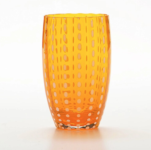 PERLE BEVERAGE GLASS, Color: ORANGE