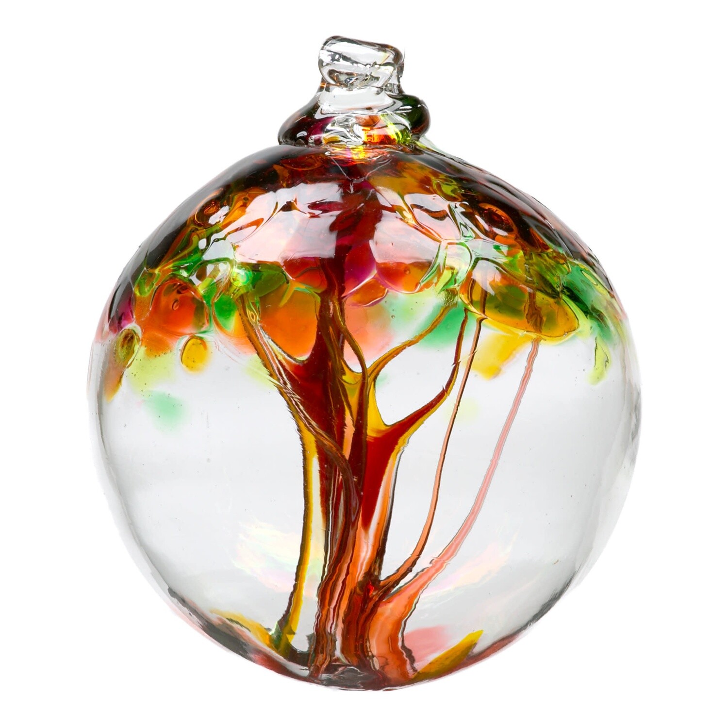 10&quot; GLASS HANGING BALL - AUTUMN