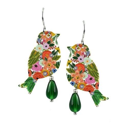LA FLEUR - Bird Earring with Bead