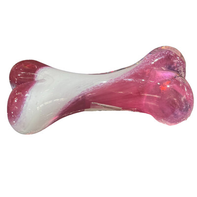 HAND SCULPTED GLASS DOG BONE