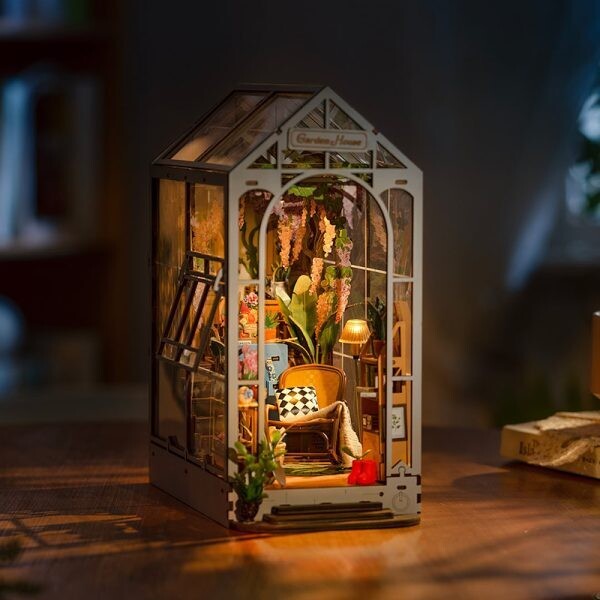 GARDEN HOUSE BOOK NOOK DIY MINIATURE HOUSE KIT