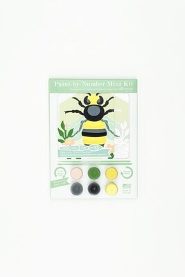 MINI PAINT-BY-NUMBER KIT - BEE WITH FLORAL GARLAND