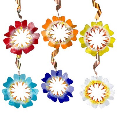 COPPER FLOWER HANGING SPINNER - LARGE