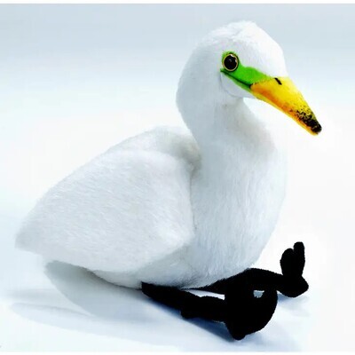 Audubon Bird Great Egret Stuffed Animal with Sound 5.5&quot;