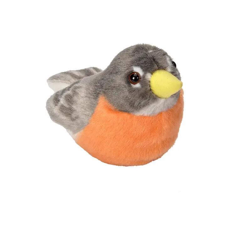 Audubon II American Robin Stuffed Animal 5.5&quot;