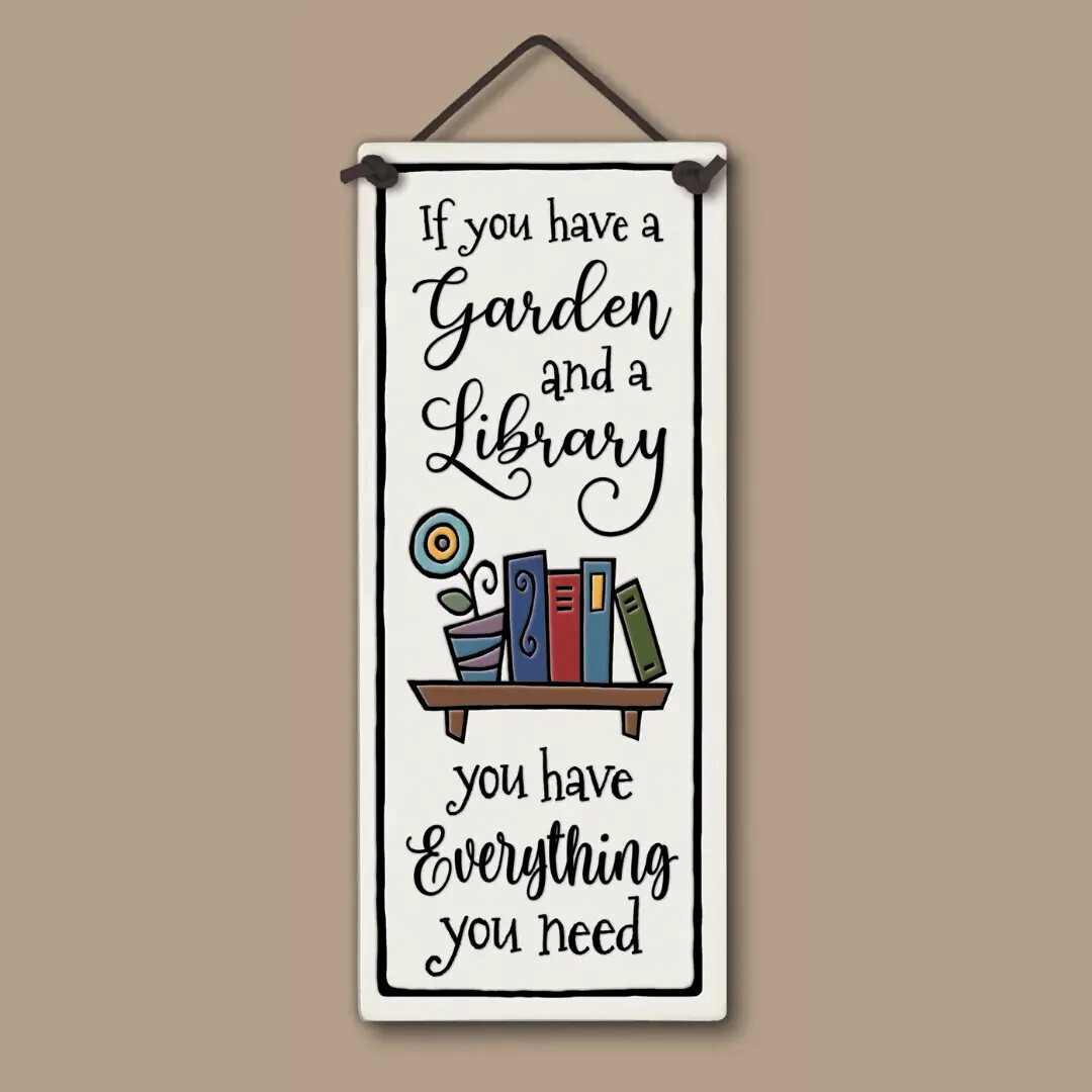 302 GARDEN / LIBRARY - HANGING WALL PLAQUE