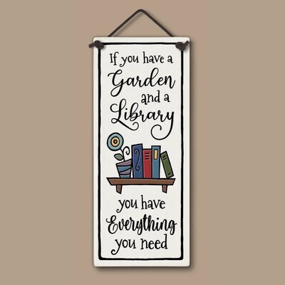 302 GARDEN / LIBRARY - HANGING WALL PLAQUE