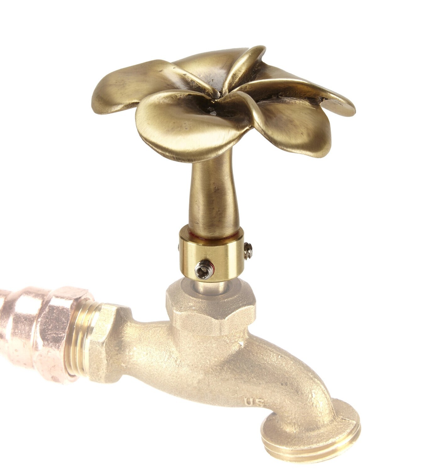 DECORATIVE OUTDOOR FAUCET HANDLE - PLUMERIA