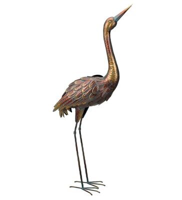 Copper Patina Crane 40&quot; - Up