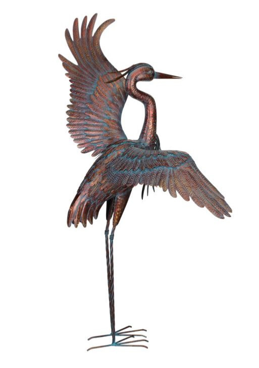 Copper Patina Heron 48&quot; - Dancing