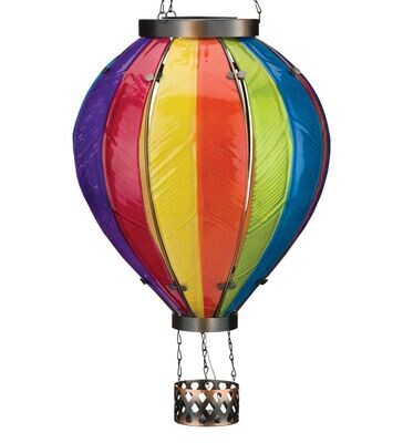 Hot Air Balloon Solar Lantern - Extra Large Rainbow