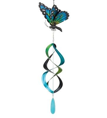 Hanging Wind Spinner - Blue Monarch