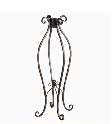 SCROLL GAZING BALL STAND - METAL