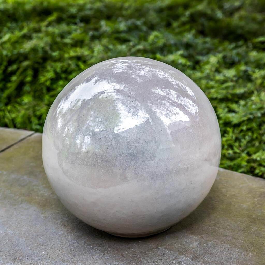 Glazed Sphere, Medium 15.75&quot; - Pearl