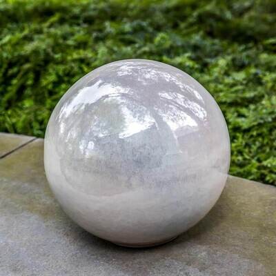 Glazed Sphere, Medium 15.75&quot; - Pearl