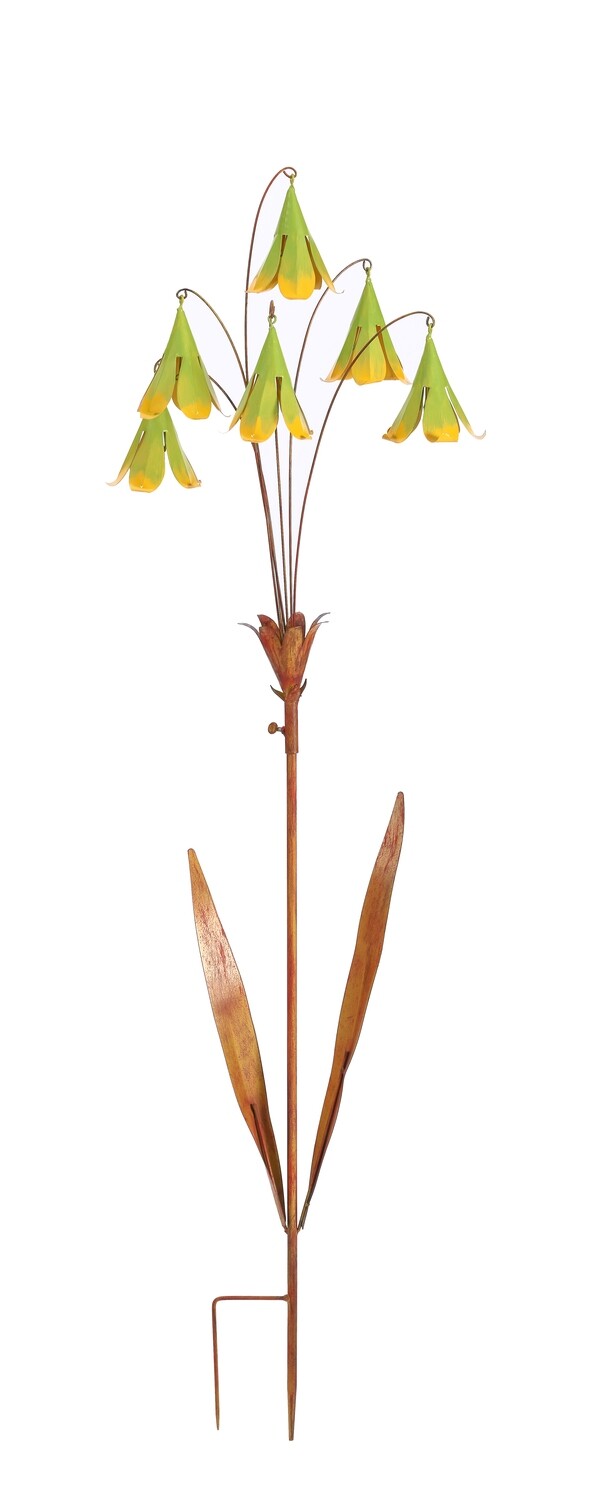 Metal Flower Stake - Green (18&quot;x12&quot;x51&quot;H)