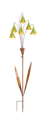 18&quot;x12&quot;x51&quot;H Metal Flower Stake - Green