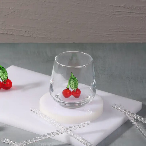 GLASS CHERRY SHOT GLASS