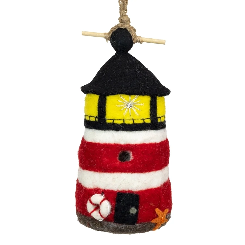 WILD WOOLIES LIGHTHOUSE BIRDHOUSE FELT