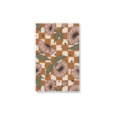 Checks and Flowers Classic Layflat Notebook - Lined