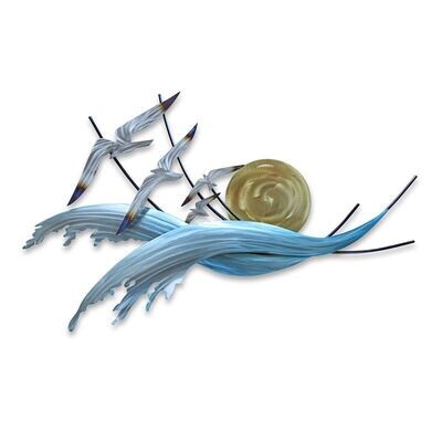 WAVE RIDERS METAL WALL SCULPTURE MM169