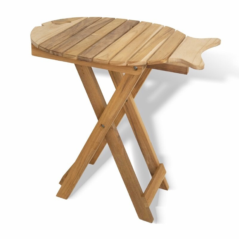 FISH TABLE FOLDING - NATURAL TEAK INDOOR/OUTDOOR