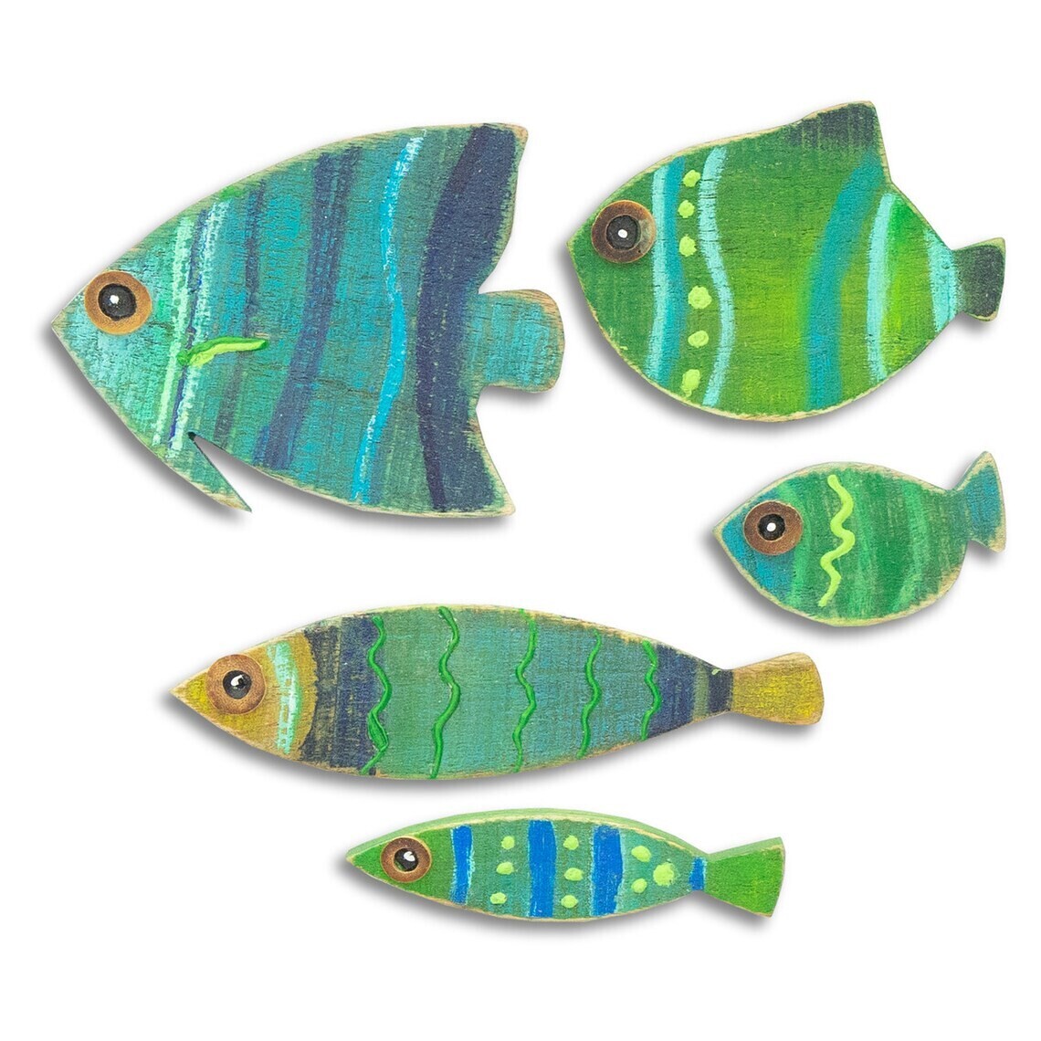C497 TROPICAL FISH SCHOOL OF 5 WALL ART