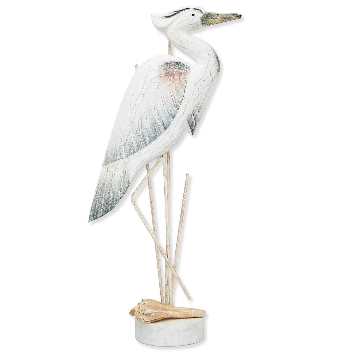 ANTIQUE NAUTICAL GREAT BLUE HERON - MED (23 IN H)