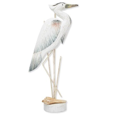 ANTIQUE NAUTICAL GREAT BLUE HERON - MED (23 IN H)