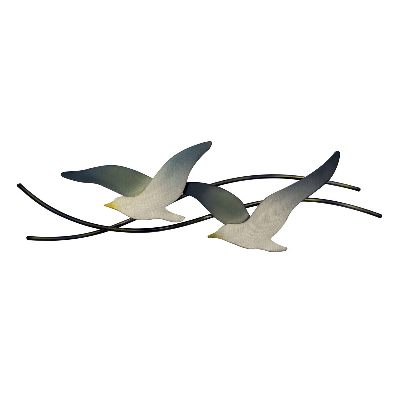 SEAGULLS PAIR METAL WALL SCULPTURE CO146