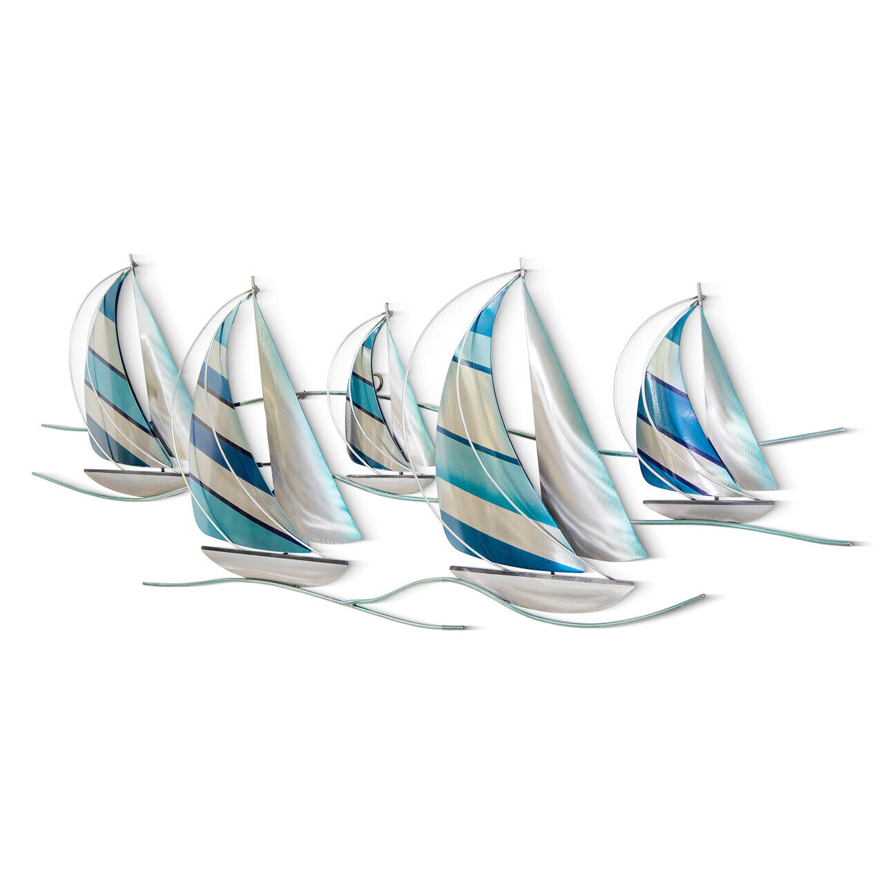 SAILBOAT REGATTA (STAINLESS STEEL) METAL WALL SCULPTURE CO178