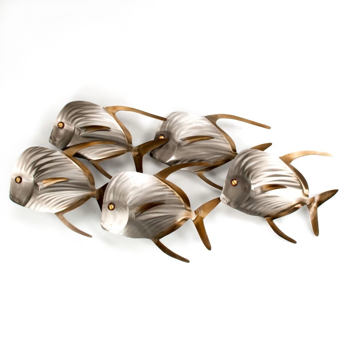 LOOK DOWN SCHOOL OF 5 METAL WALL SCULPTURE MM147L