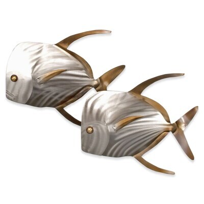 MM166 LOOKDOWN FISH PAIR FACE LEFT