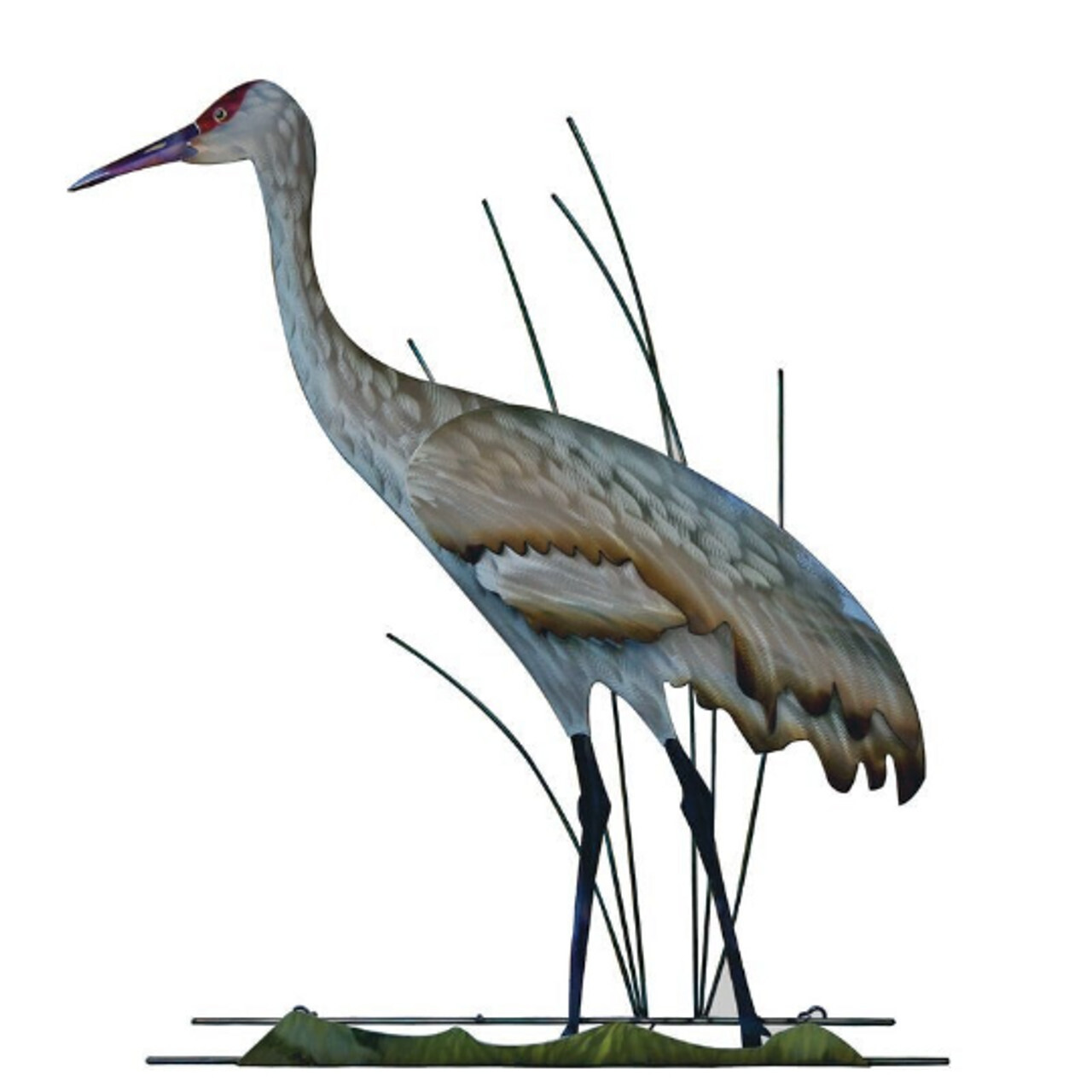 SANDHILL CRANE METAL WALL SCULPTURE MM175