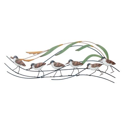 SAND DIPPER WAVE METAL WALL ART