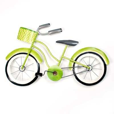 BEACH BIKE SINGLE (LIME) METAL WALL SCULPTURE