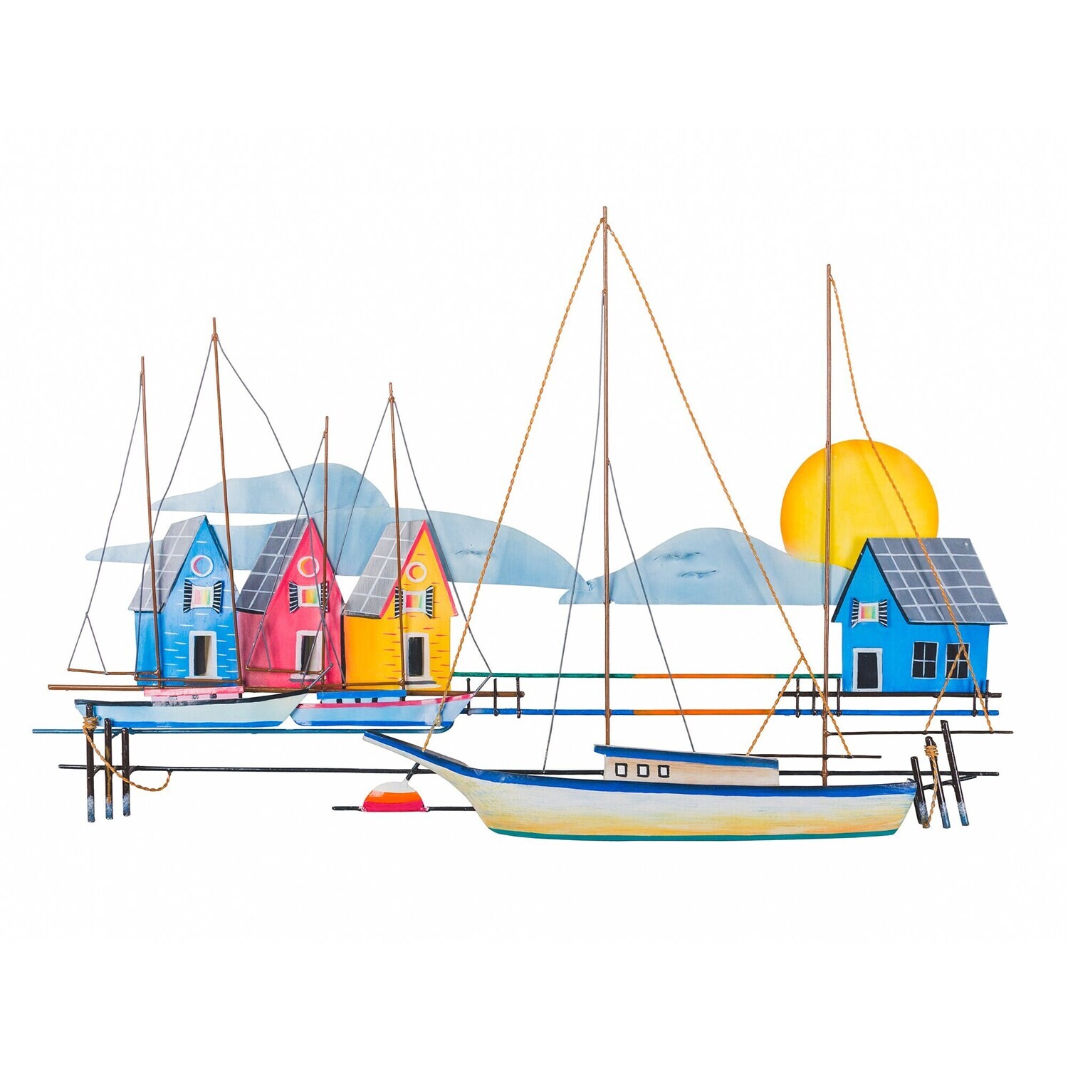 ISLAND HARBOR METAL WALL ART CW501