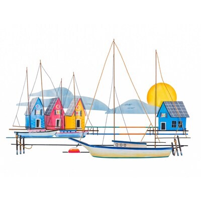 ISLAND HARBOR METAL WALL ART CW501