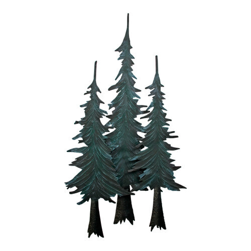 PINE TREES METAL WALL SCULPTURE CA603