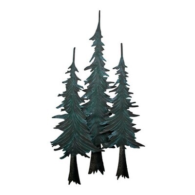 PINE TREES METAL WALL SCULPTURE CA603