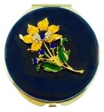 COMPACT MIRROR YELLOW FLOWER