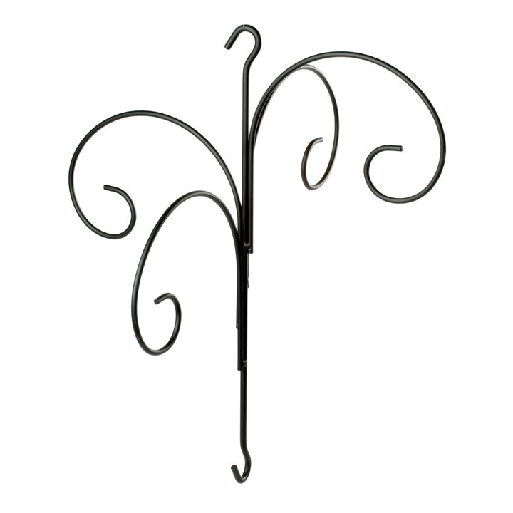 4 HOOK HANGER - BLACK