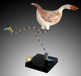 FLIGHT OF FANCY - GOOSED - BIRD SCULPTURE