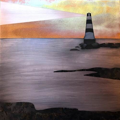 LIGHTHOUSE COPPER WALL ART 10&quot; X 10&quot;