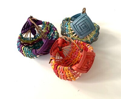 Petit Rainbow Weave Basket - Bright Colors