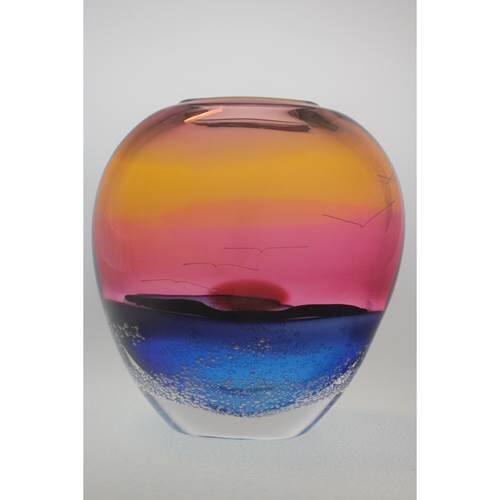 SUNSET VASE FLAT - MEDIUM - SETTING SUN