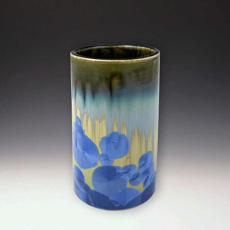 CRYSTALLINE GLAZED TUMBLER - SKY DARK OLIVE
